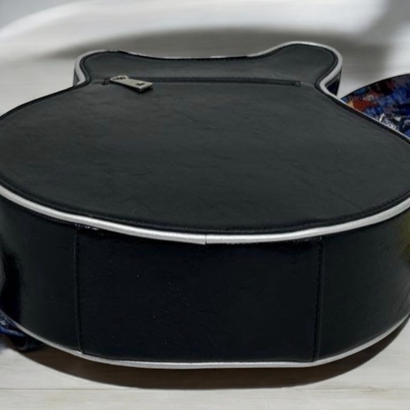 Tami Too Novelty Black & White Electric Guitar Crossbody Bag - Picture 9 of 14